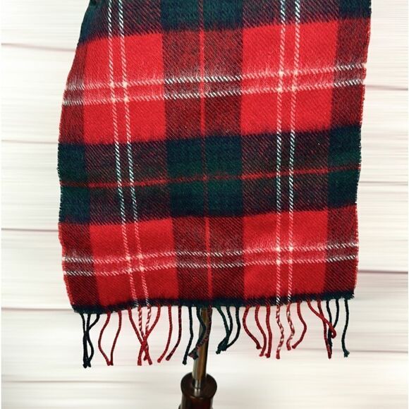 Highlander by Lochcarron Scotland Tartan Plaid Red Lambswool Scarf - Picture 5 of 8